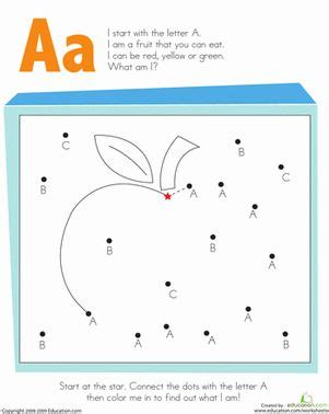 alphabet dot  dot  worksheet educationcom kindergarten