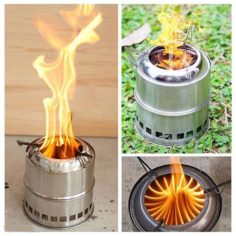 Sturdy and strong, this innovative camping wood stove is compact enough to carry with you while providing reliable and even heat for cooking. Portable Fuel Furnace Burner Stainless Steel Folding Wood ...