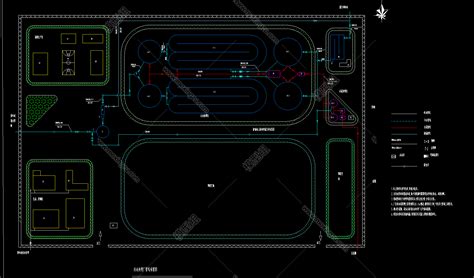某公司自主设计污水处理厂工艺流程图纸，污水处理厂cad施工图纸下载 素材下载模型组cad设计图纸库