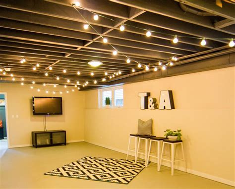 Paired with recessed lights, the surface gives the ultimate modern or futuristic appeal. Basement Lighting Ideas - HomesFeed