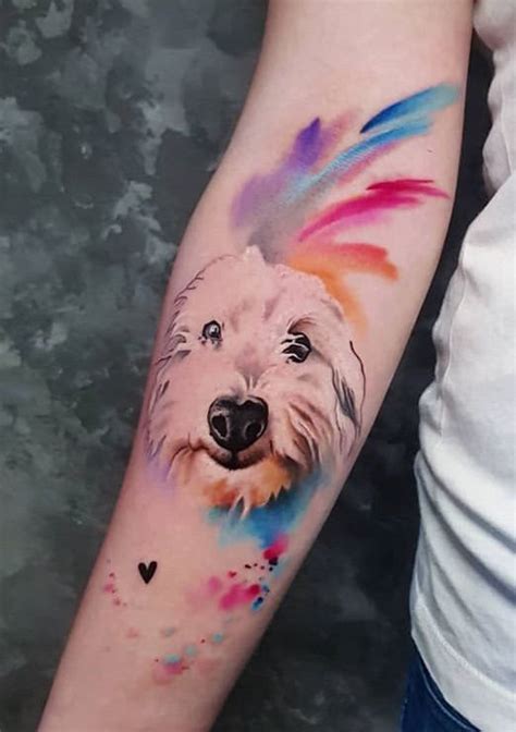 Simona Blanar Watercolor Dog Tattoo Tatuajes De Mascotas Tatuajes