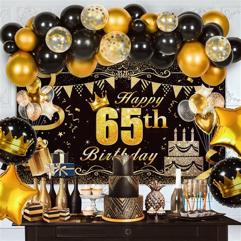 buy toohoo 65th birthday decorations for women 65th birthday decorations for men supplies kit