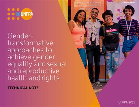gender transformative approaches to achieve gender equality and sexual and reproductive health