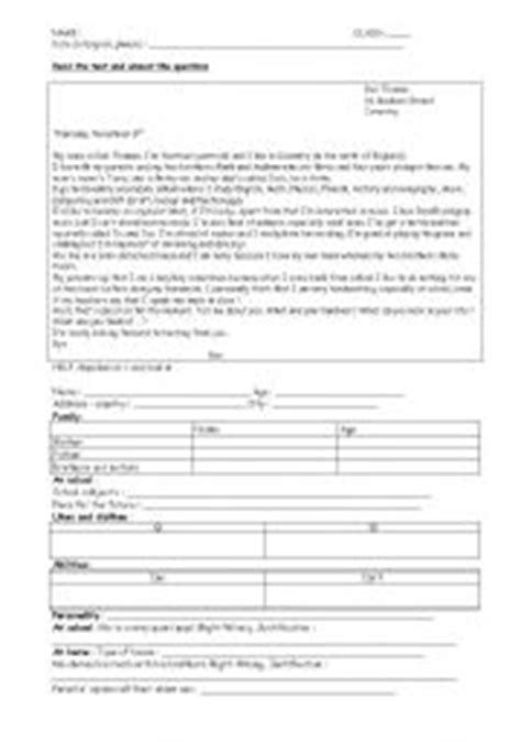 A LETTER reading comprehension - ESL worksheet by neline