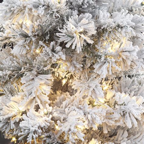 Earthflora Led Christmas Trees 75 Flocked Glitter Pine Tree 800