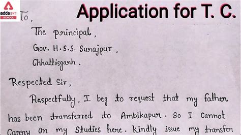 How To Write An Application To The Principal Leave Application To
