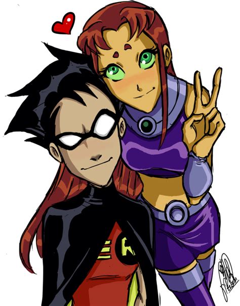 Star And Robin By ~gretlusky On Deviantart Teen Titans Starfire Teen
