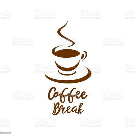Kaffee Symbol Vektor Icon Kaffee Und Brot Kaffee Designvorlage