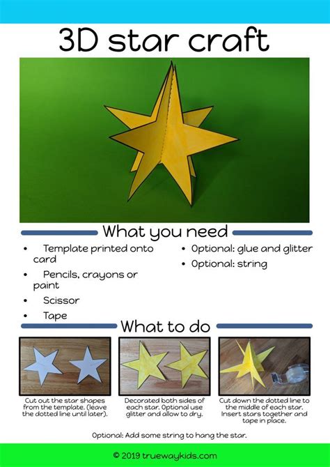 Star Craft For Kids Ideal For Christmas Or Epiphany Sunday School