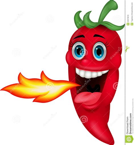 Great resource of free vector characters mascots and illustrations. Chili Cartoon Character Breathing Fire Stock Vector ...