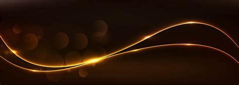 Abstract Golden Glowing Wave Banner 1052103 Vector Art At Vecteezy