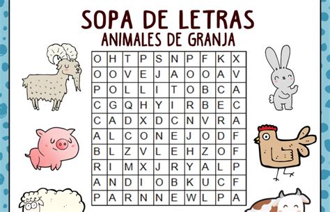 Sopa De Letras De Animales Para Niños De Segundo Grado Noticias Niños