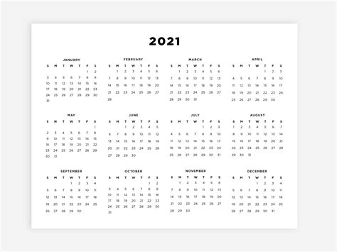 Below are year 2021 printable calendars you're welcome to download and print. 8.5x11 Printable 2021 Calendar, Letter Calendar, 2021 Year ...