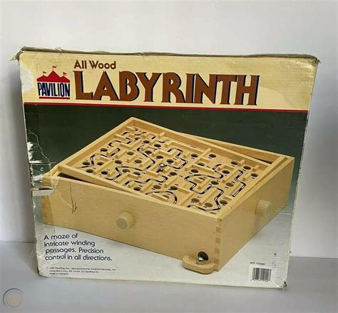 Vintage Pavilion Labyrinth Wooden Puzzle Maze Game 1987 Dovetail Design