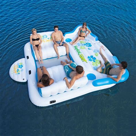 Tropical Tahiti Giant 6 Person Inflatable Raft Pool Lake Ocean Floating