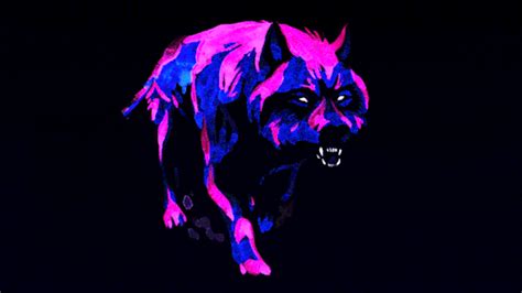  Mine Wolf Animation Ish Glow Loop Wolf  Perfect Loop Anime Wolf Blue Wolf Glow Wolf