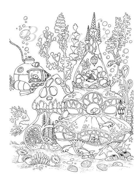 Nice Little Town 11 Digital Coloring Book Coloring Pages Etsy In