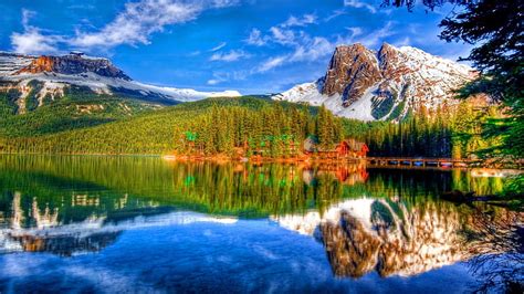 Hd Wallpaper Emerald Lake In Winter Yoho Np British Columbia