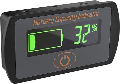 Battery Capacity Indicator Drok Dc V V Lead Acid Battery Percentage