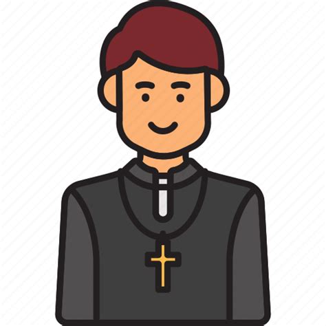 Male Man Pastor Priest Religion Icon
