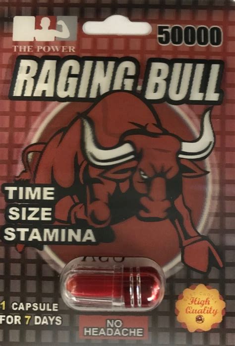 Raging Bull 50000 Men Sexual Supplement Enhancement Pill Rhino Platinum 7
