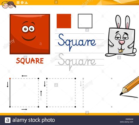 Cartoon Illustration Square Basic Geometric Stock Photos And Cartoon