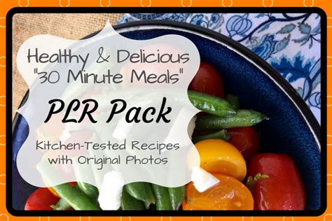 30 Minute Meals PLR Recipe Photo Package Kitchen Bloggers