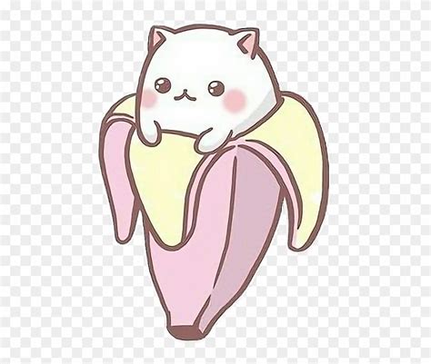 Download Banana Emoji Kawaii Cute Cats Anime Clipart Png Download Pikpng