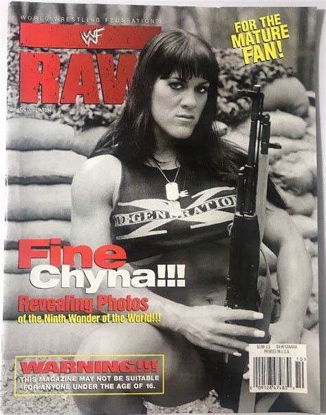 Wwe Raw Magazine Chyna Cover W Poster October Wwf Wwf Wwe Wrestling Superstars