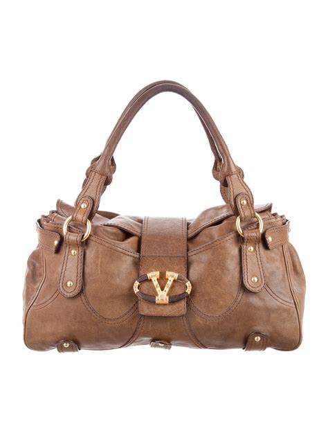 Valentino Leather Shoulder Bag Handbags Val64410 The Realreal