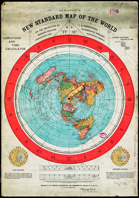 Buy Flat Earth Poster Prints Giant Xxl Gleasons New Standard Map Of