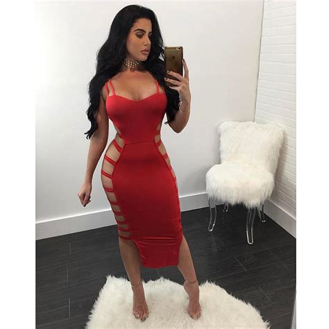 2019 Sexy Bandage Dress Women Sexy Hollow Out Bodycon Party Dresses