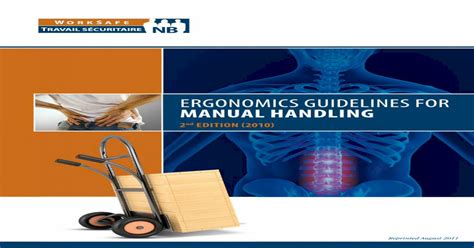 Ergonomics Guidelines For Manual Handlingergonomics Guidelines For