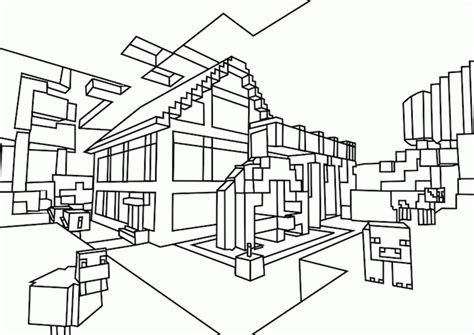 Minecraft Village Coloring Pages To Download And Print For Free