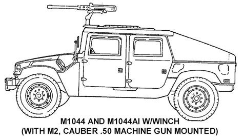 M1044 Hmmwv Armament Carrier W Supplemental Armor With Winch