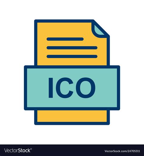 Ico File Document Icon Royalty Free Vector Image