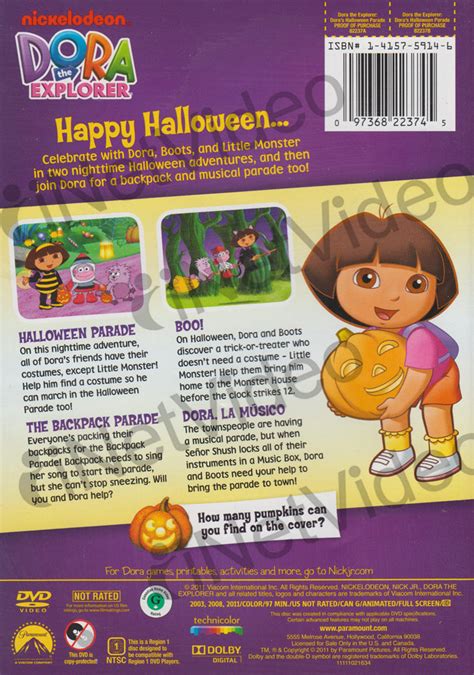 Dora The Explorer Doras Halloween Parade On Dvd Movie