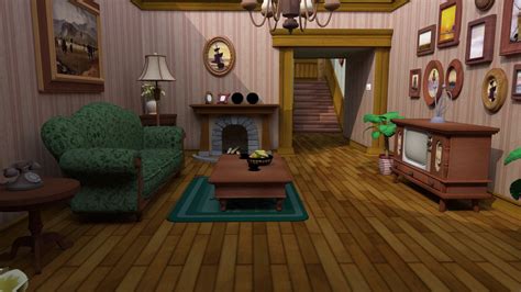 Cartoon Living Room 3d Model By Tingting