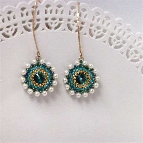Turkoois Oorbellen Dangle Verklaring Earrings Door Liorabjewelry Gold