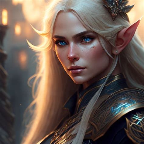 Unruly Shrew475 Beautiful Long Haired Blonde Elf Aiming With A Bow