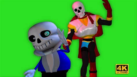 Sans And Papyrus Free Green Screens Undertale Club Dance And More By