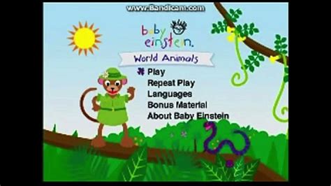 Baby Einstein World Animals Dvd Menu Youtube