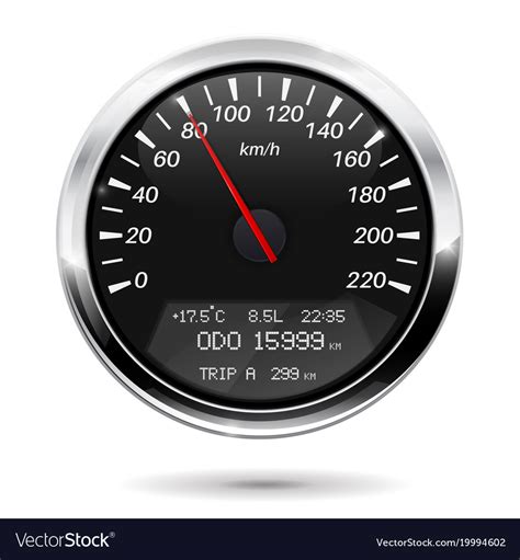 Speedometer Kilometers Per Hour Royalty Free Vector Image