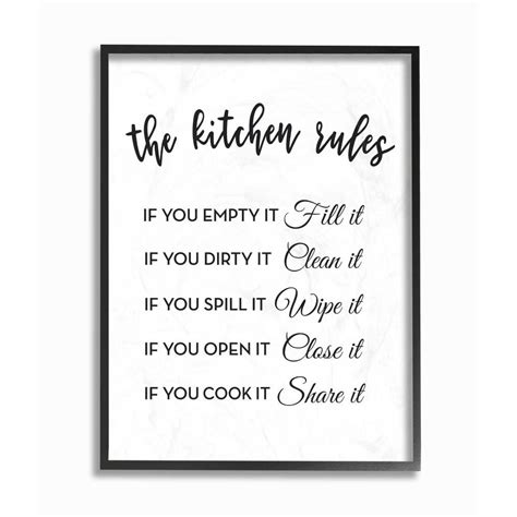 11 In X 14 In The Kitchen Rules If You By Lettered And