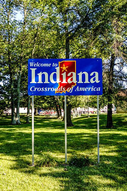 Pics Of The Welcome To Indiana Road Sign Stock Photos Pictures