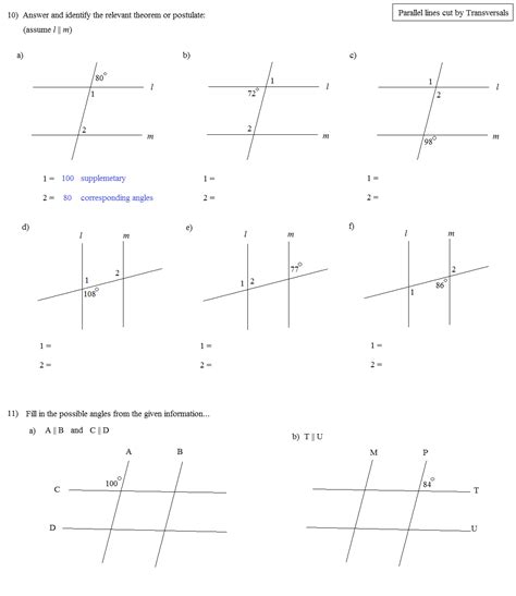 If we draw to parallel lines and then draw a line transversal through them we will get eight different angles. Math Plane - Parallel Lines Cut by Transversals