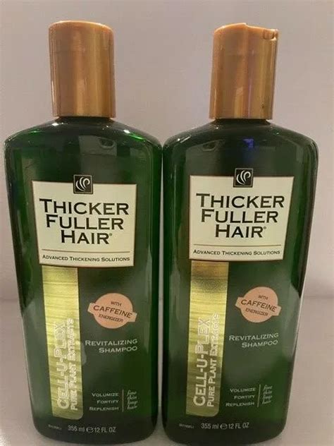 2 Pack Thicker Fuller Hair Revitalizing Shampoo Cell U Plex W Caffeine