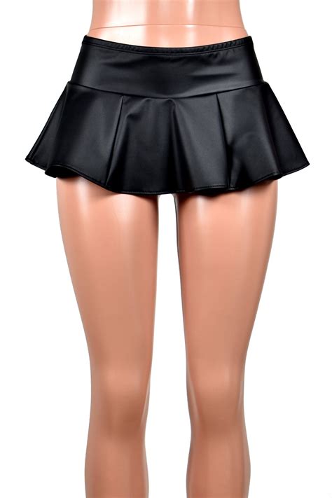 Black Faux Leather Micro Mini Skirt Mini Skirts Micro Mini Skirt Mini Skirt Fashion