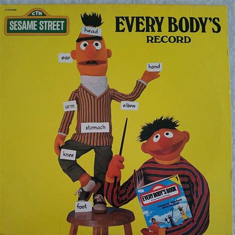 Sesame Street Every Bodys Record Lp Vinyl Bert And Ernie Album Original 1979 1970s Sesame