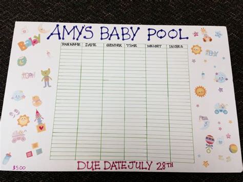 This ice breaker game is perfect to involve all take it to the next level by guessing the gender, weight, height and so on. Guessing Baby Pool Template | Baby | Pinterest | Baby pool ...